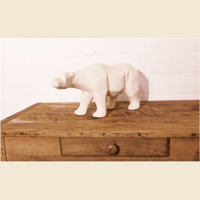 VINTAGE ANCIEN BEAU Porcelaine Nounours Ours Stylo Socle Figurine